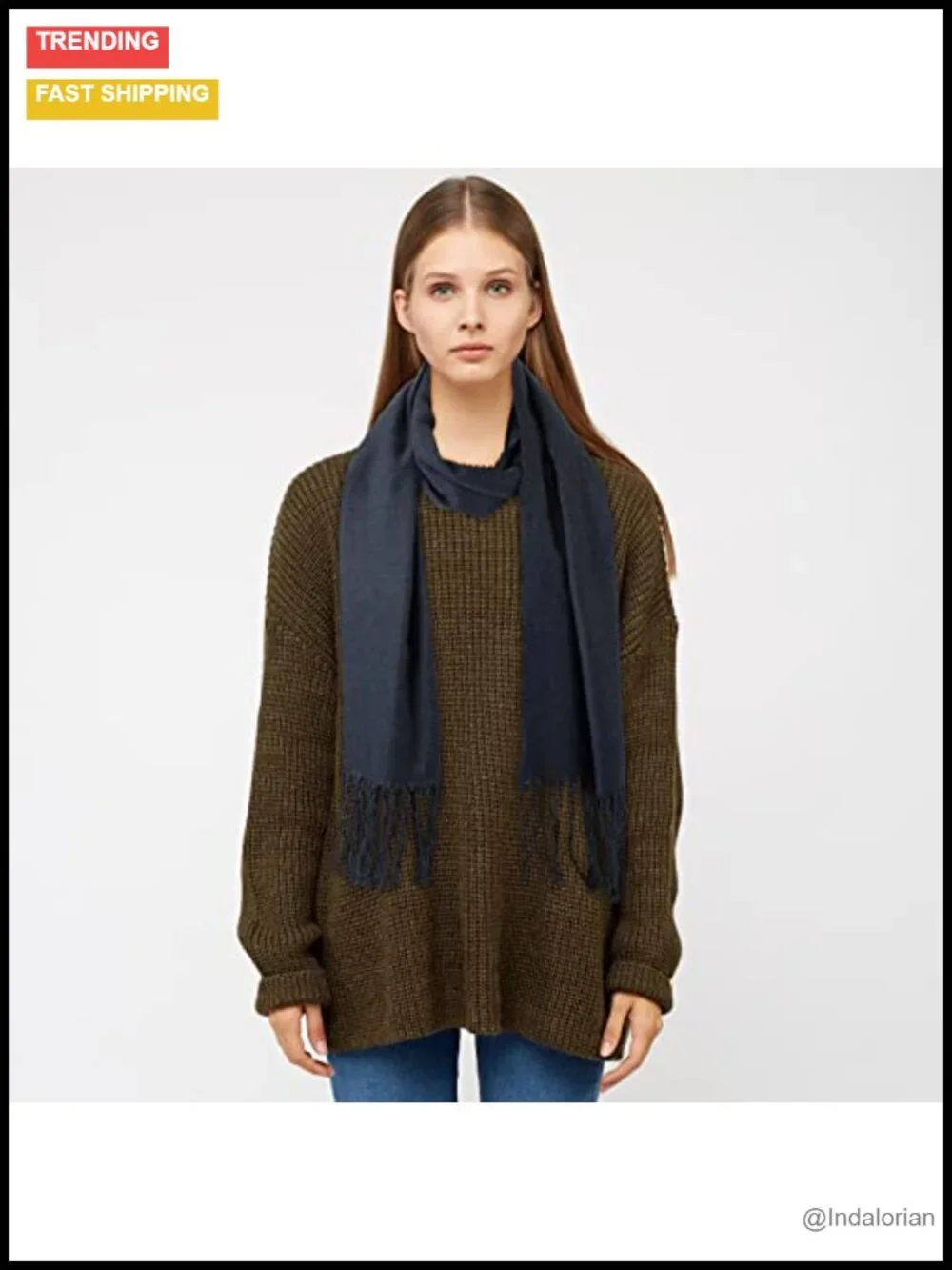 6 Pack Solid Faux Cashmere Winter Scarf Set Cold Weather Scarves Wrap Shawl